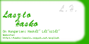 laszlo hasko business card